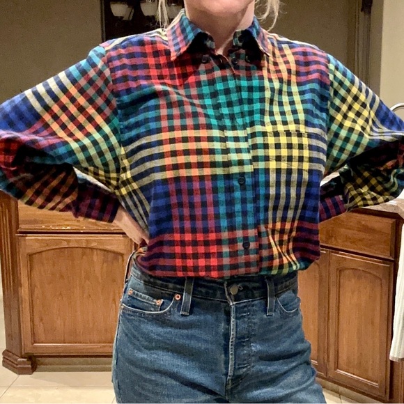 Mondi Tops - Vintage Mondi Checkered Shirt